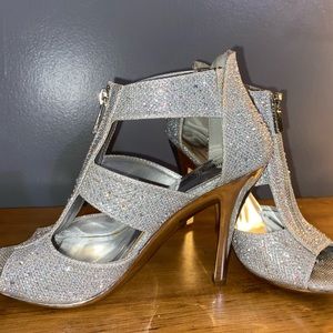 Crystal zip heels